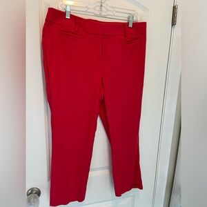 LOFT size 12 Julie Riviera cropped coral pant